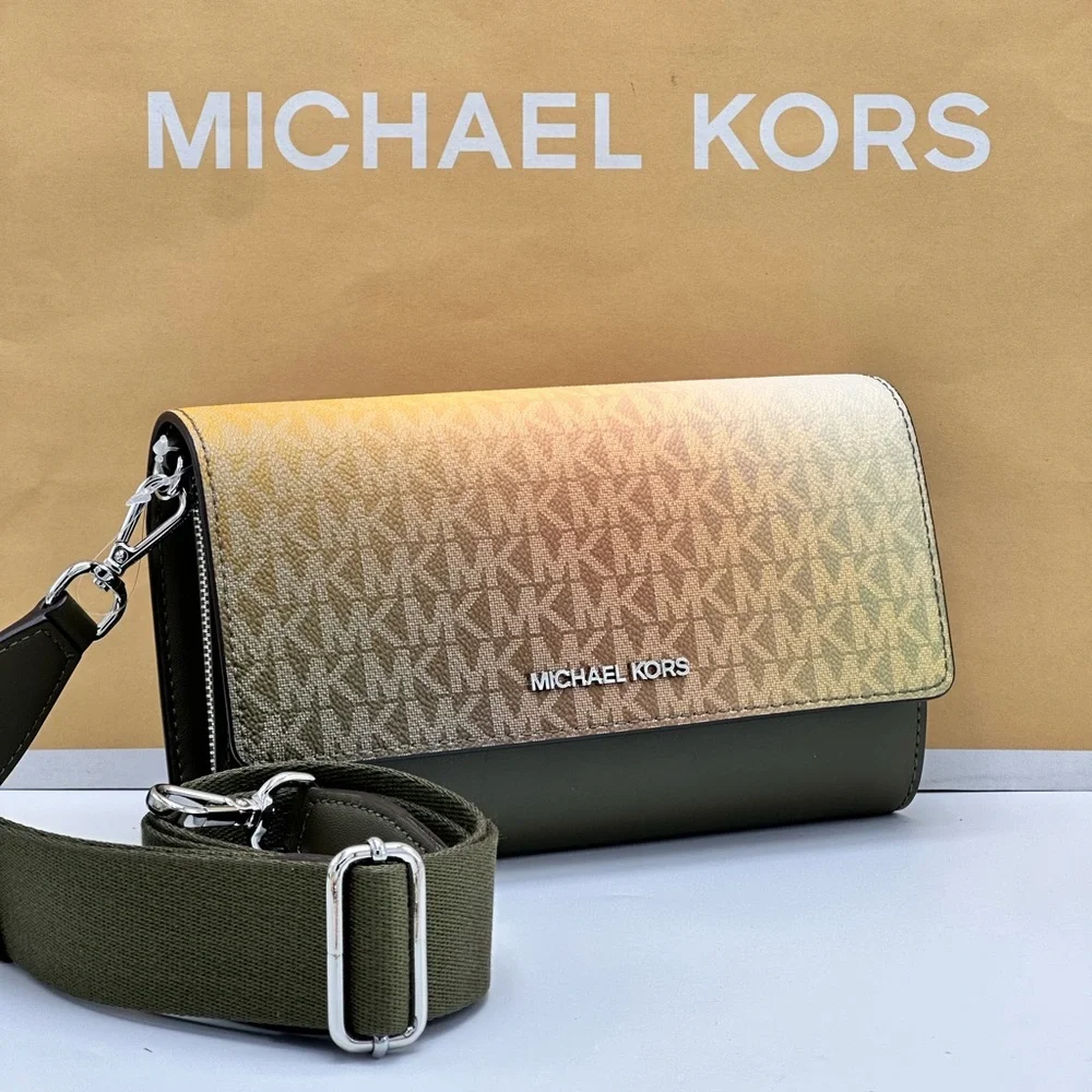 Michael Kors Gradient Olive and Gold Crossbody